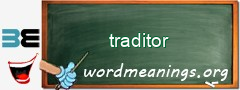 WordMeaning blackboard for traditor